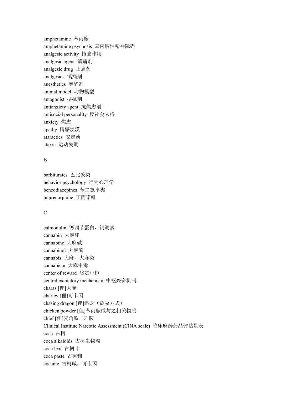 药物依赖性词汇英译汉.doc_第2页