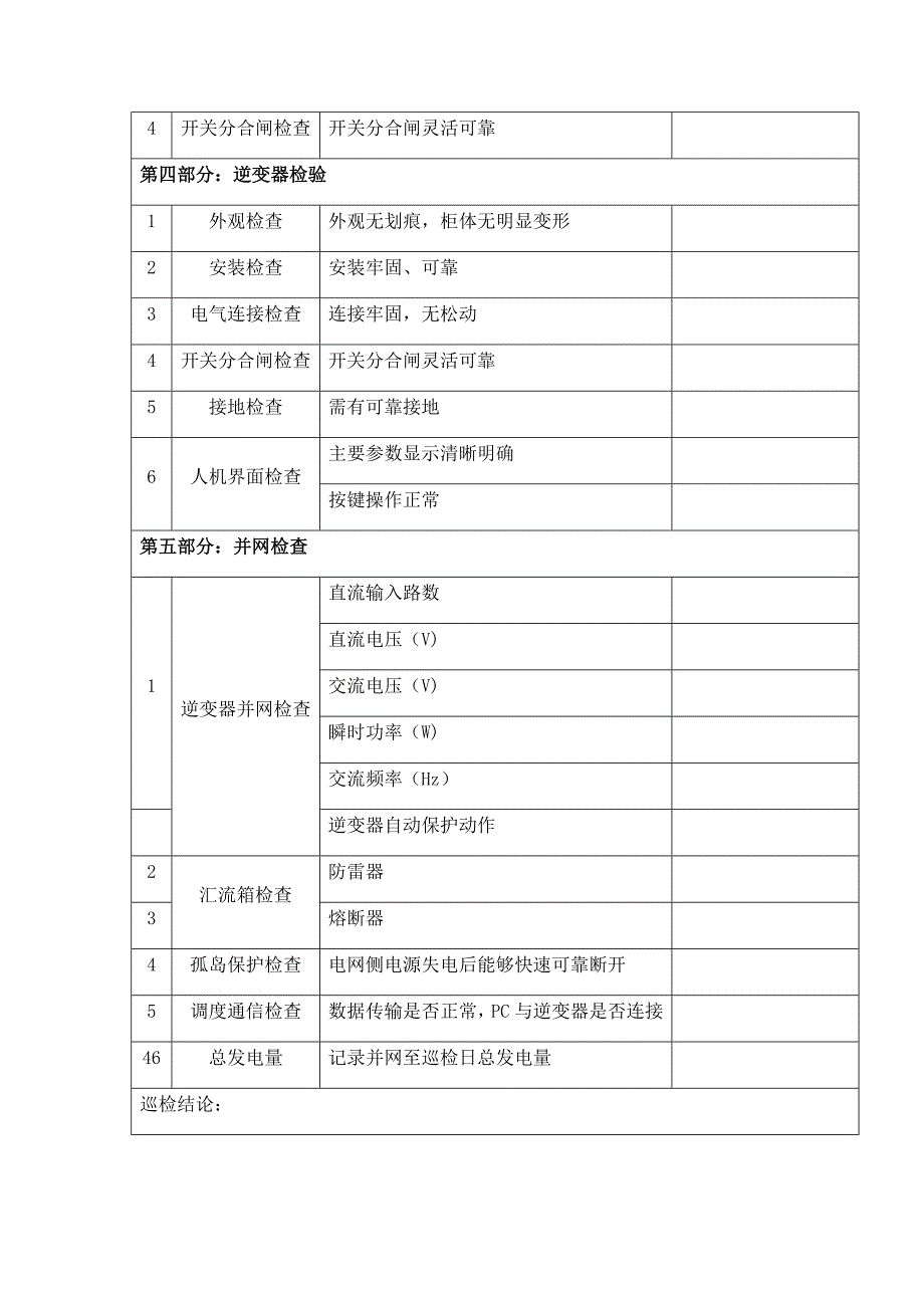 光伏电站巡检记录表_第2页